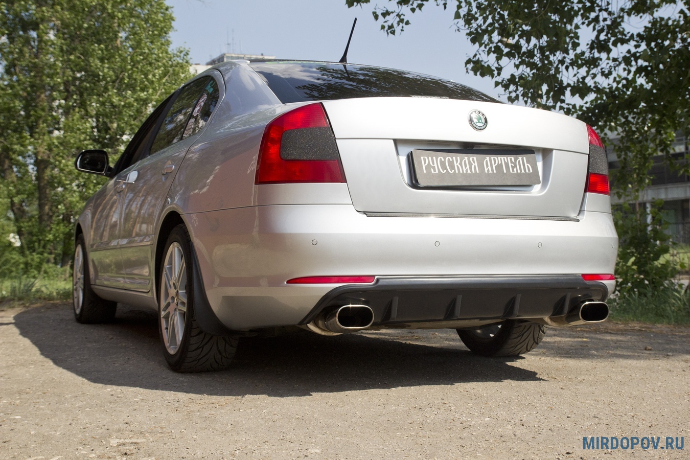 Диффузор на задний бампер Skoda Octavia A5 (2009-2013) № DSO-026000 -  купить по лучшей цене на mirdopov.ru