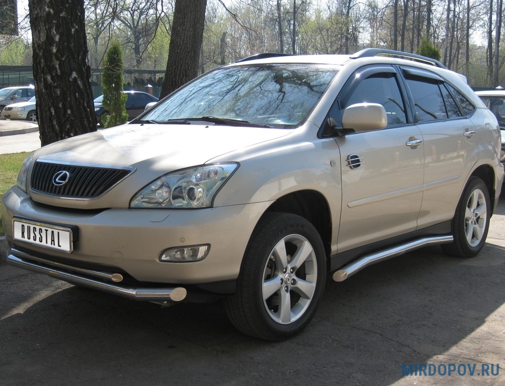 Защита переднего бампера d63х42 RUSSTAL Lexus RX330 (2003-2008) №  LRZ-000390 - купить по лучшей цене на mirdopov.ru