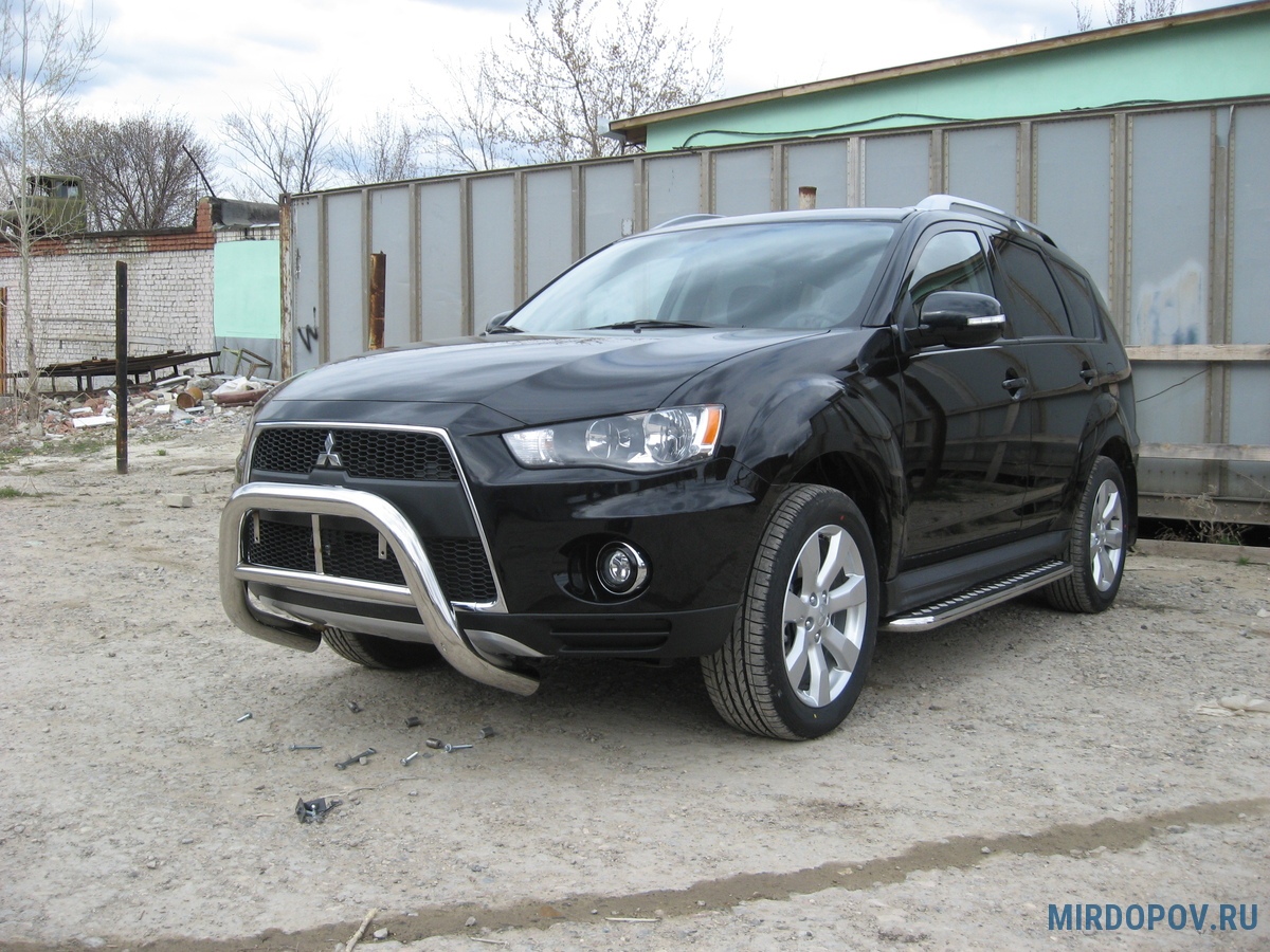 Кенгурятник d76 низкий Mitsubishi Outlander XL (2010-2012) № MXL10-001 -  купить по лучшей цене на mirdopov.ru