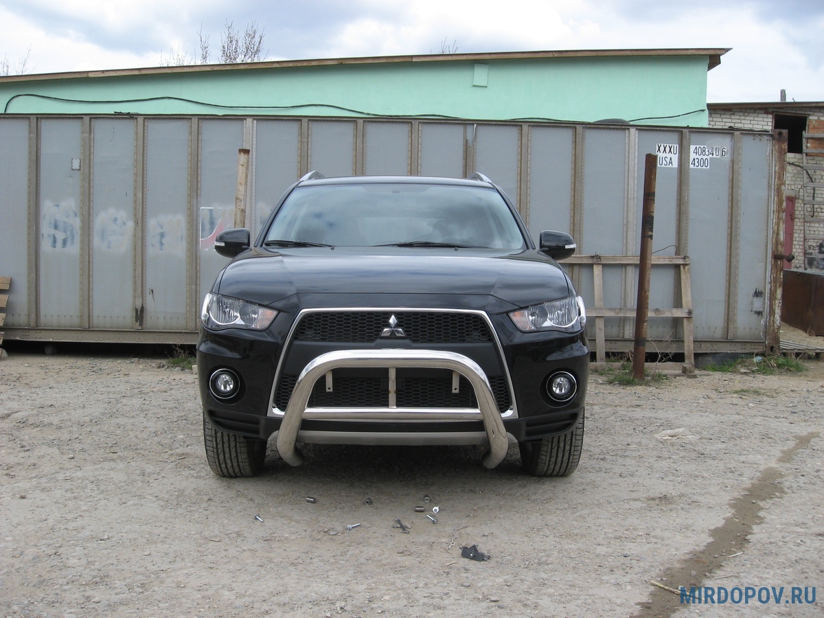 Кенгурятник d76 низкий Mitsubishi Outlander XL (2010-2012) № MXL10-001 -  купить по лучшей цене на mirdopov.ru