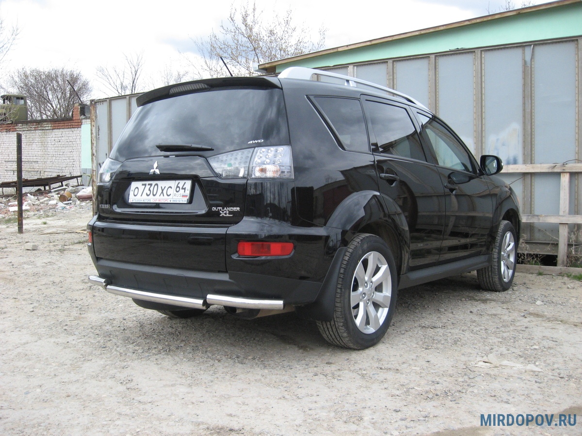 Защита заднего бампера d57 Mitsubishi Outlander XL (2010-2012) № MXL10-011  - купить по лучшей цене на mirdopov.ru