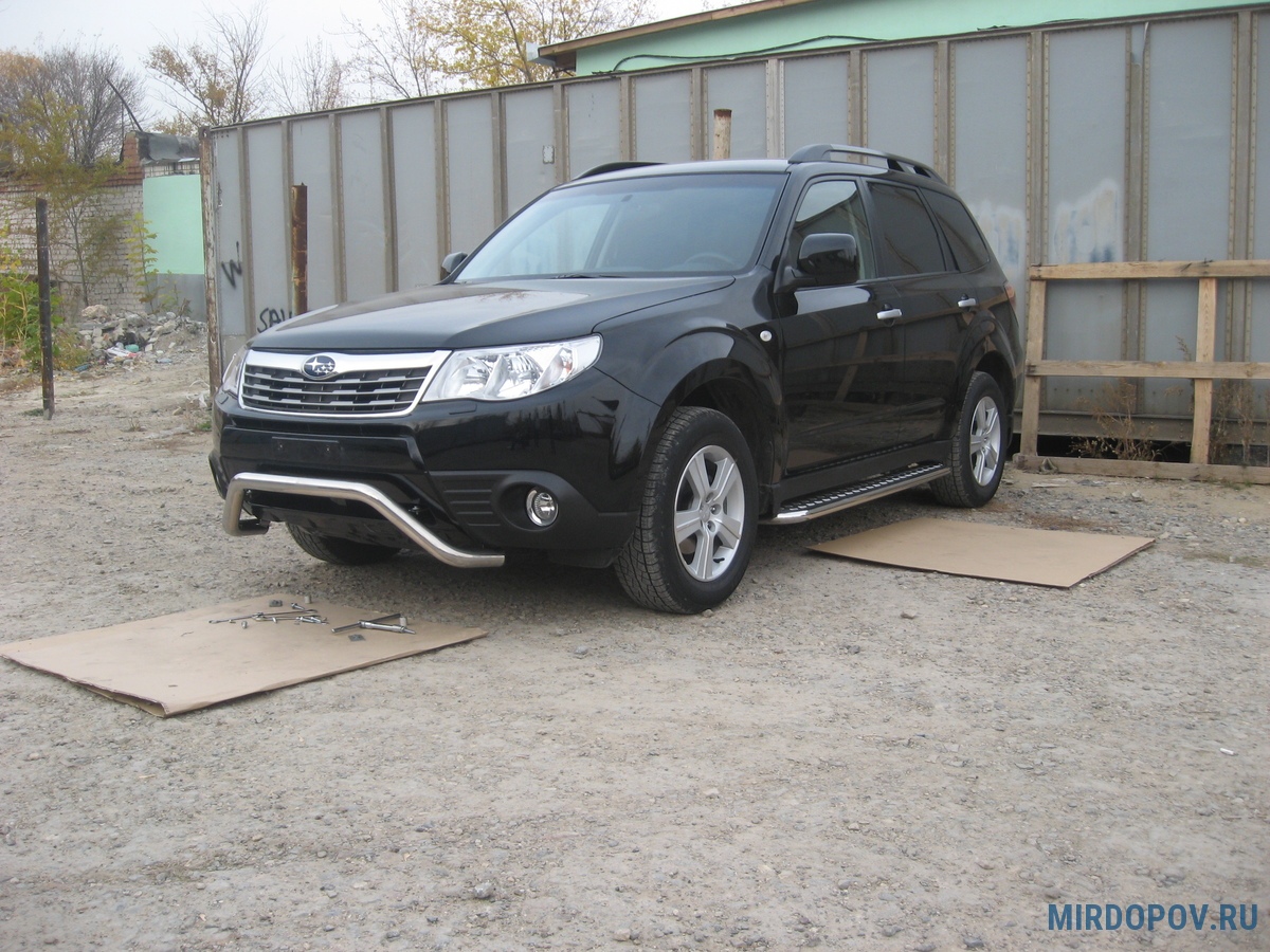 Кенгурятник d57 мини Subaru Forester (2008-2013) № SF008 - купить по лучшей  цене на mirdopov.ru