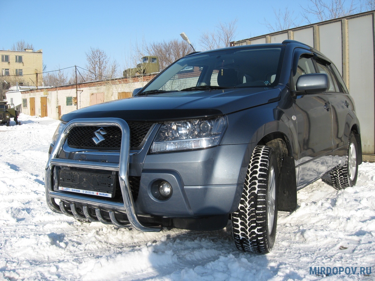 Кенгурятник d57 высокий с защитой картера Suzuki Grand Vitara (2005-2008) №  SGV05003 - купить по лучшей цене на mirdopov.ru