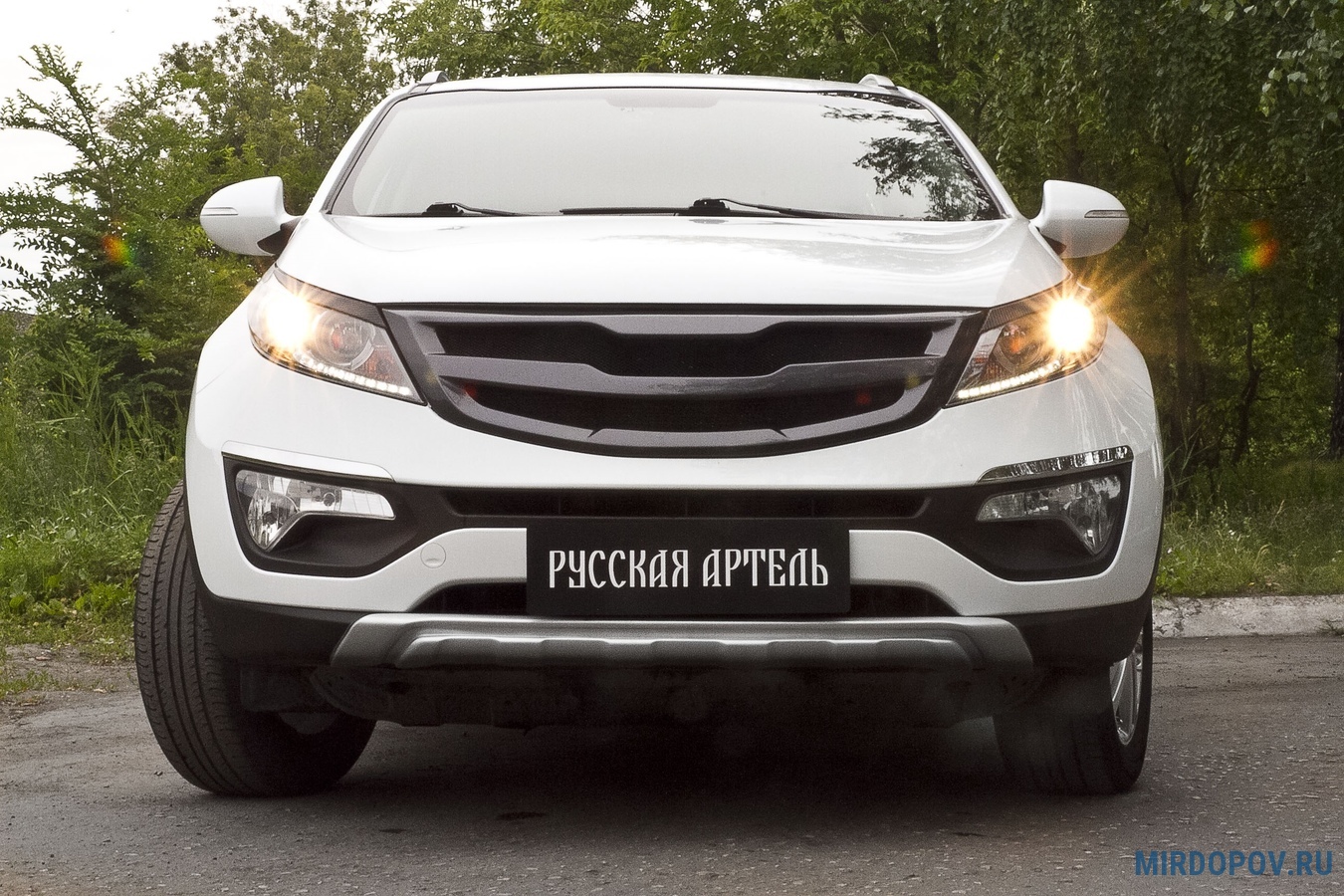 Тюнинг обвес переднего бампера вариант 2 Kia Sportage (2010-2016) №  TOKS-028101 - купить по лучшей цене на mirdopov.ru