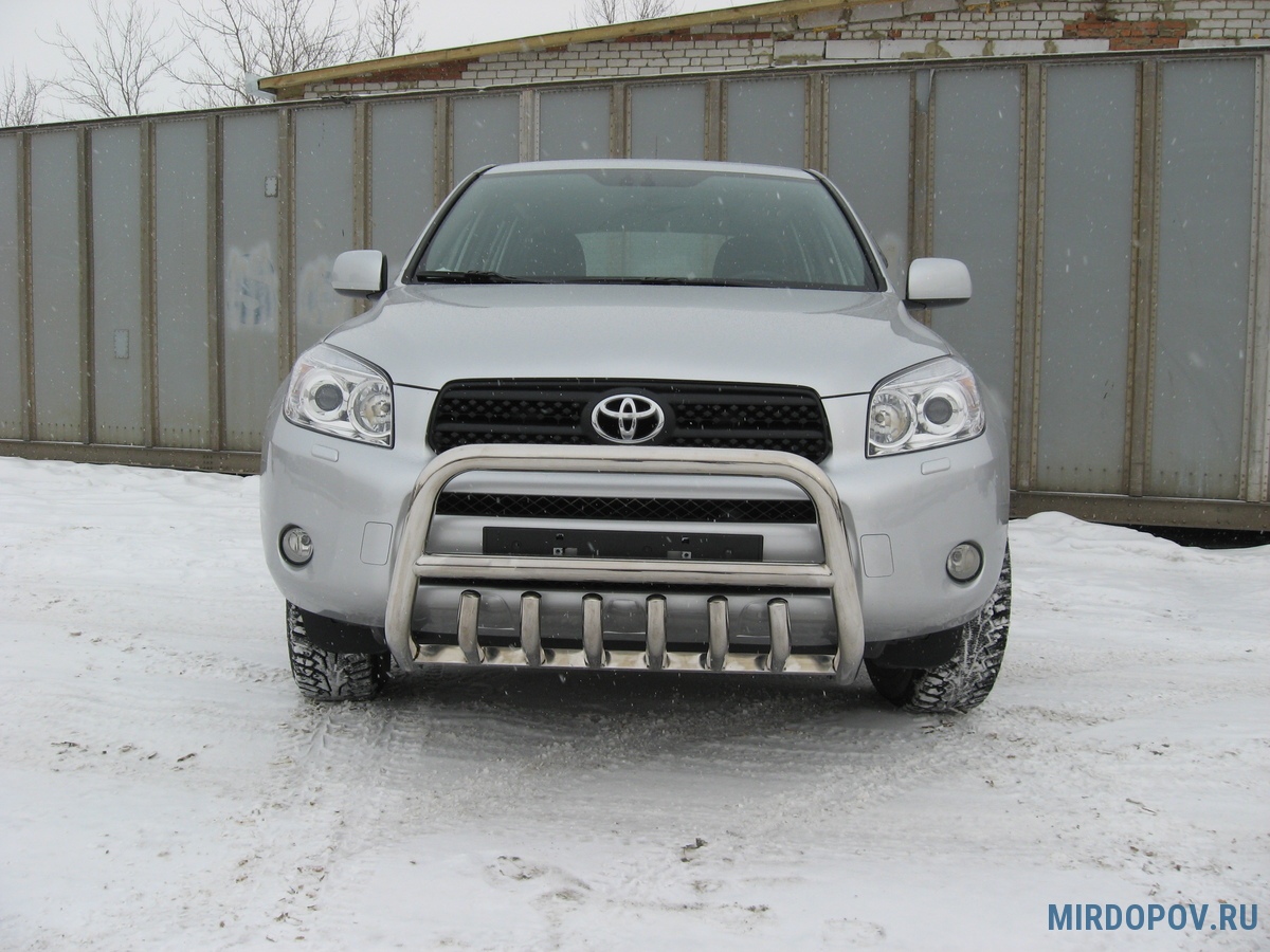 Кенгурятник d57 низкий c защитой картера Toyota RAV4 (2006-2009) № TR4003 -  купить по лучшей цене на mirdopov.ru