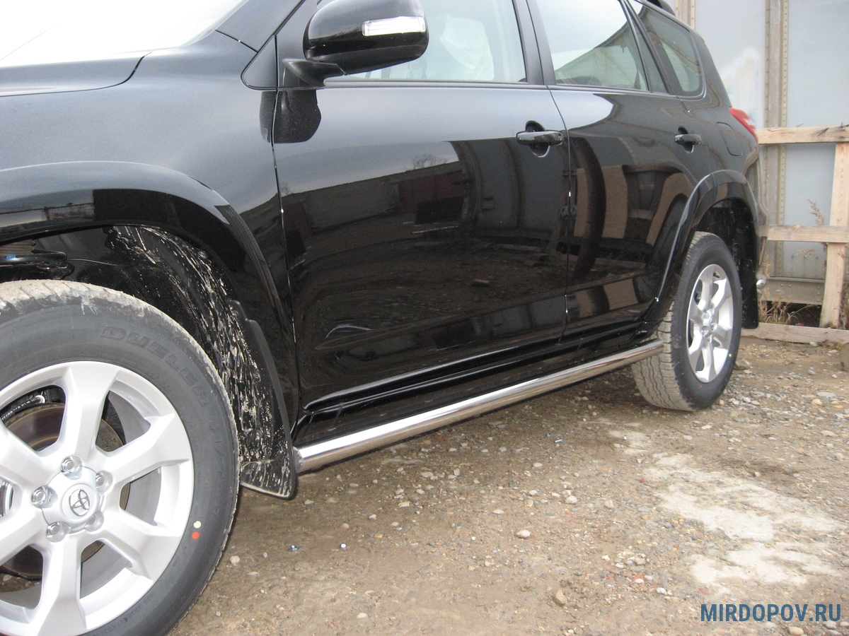 Защита порогов d57 труба Toyota RAV4 L (2009-2012) № TR409L-015 - купить по  лучшей цене на mirdopov.ru