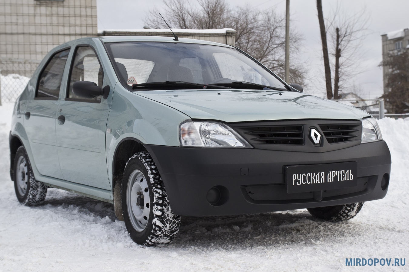 Защита радиатора для Renault Logan (2010-2014) рестайл | Стандарт