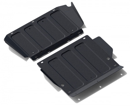 Защита картера и КПП (2 части) (сталь) Автоброня для Hyundai H-1 2WD, 4WD  (1997-2004) 111.02325.1