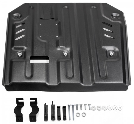 Защита КПП и раздаточной коробки (сталь) Автоброня для Volkswagen Touareg (2010-2018) 111.04604.1