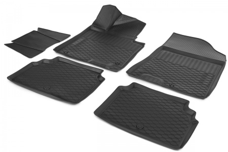 Коврики в салон полимерные RIVAL для Hyundai Sonata (2019-2024) 12313001