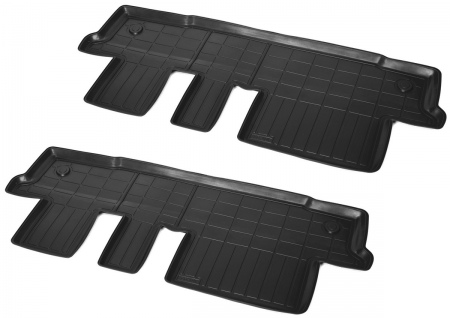 Коврики в салон полимерные 2-й и 3-й ряд RIVAL для Volkswagen Caravelle (2015-2023) 15813001