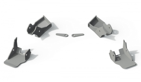 Защита креплений рычагов (алюминий 6мм) Rival Jeep Wrangler (2018-2025) 2333.2749.1.6