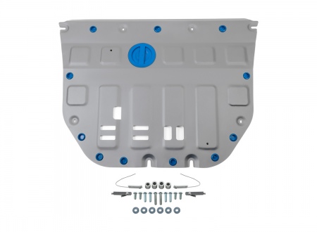 Защита картера и КПП (алюминий) Rival для GAC M8 (2023-2025) 333.3403.1
