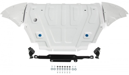 Защита радиатора и картера (алюминий) Rival Volkswagen Touareg (2018-2024) 333.5870.1