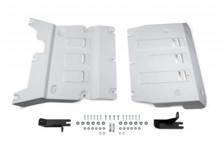 Защита переднего электродвигателя (алюминий) Rival для Hongqi E-HS9 (2022-2025) 333.8017.1