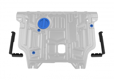 Защита картера и КПП (алюминий) Rival для Changan CS35 Plus (2022-2025) 333.8924.1