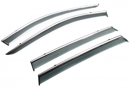 Дефлекторы боковых окон с молдингом Rival для Nissan X-Trail (2015-2023) 84109001