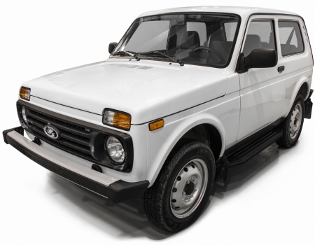 Пороги алюминиевые Premium-Black для Lada Нива 3D (1993-2020) A128ALB.6004.1