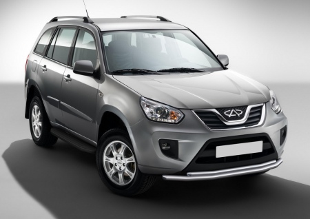 Пороги алюминиевые Black Chery  Tiggo FL (2012-2019) A160ALB.3301.2