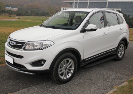 Пороги алюминиевые Black Chery  Tiggo 5 (2014-2020) A173ALB.0902.1