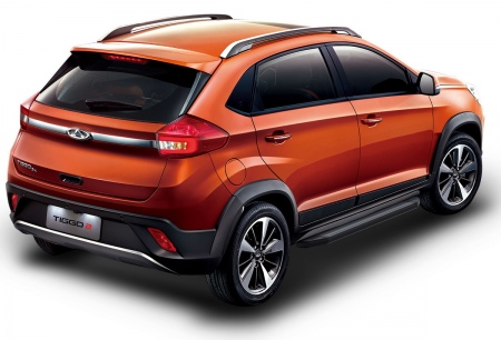 Пороги алюминиевые Black Chery  Tiggo 2 (2017-2020) A173ALB.0904.1