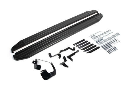 Пороги алюминиевые Premium-Black для Chevrolet Equinox (2021-2025) A173ALB.1003.1