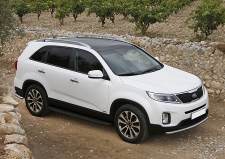 Пороги алюминиевые Black Kia Sorento (2012-2020) A173ALB.2305.2