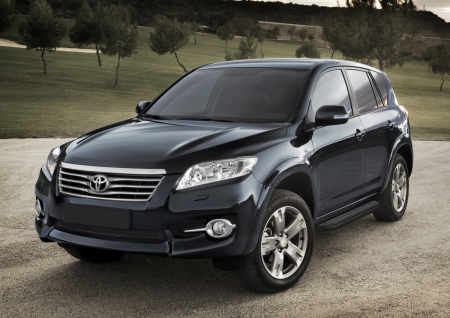 Пороги алюминиевые Black Toyota Rav 4, Long (2006-2013) A173ALB.5702.1