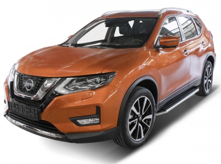 Пороги алюминиевые Premium Nissan X-Trail (2015-2023) A173ALP.4113.1