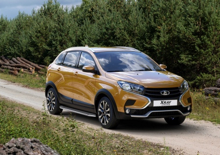 Пороги алюминиевые Premium для Lada X-Ray Cross (2018-2025) A173ALP.6005.1