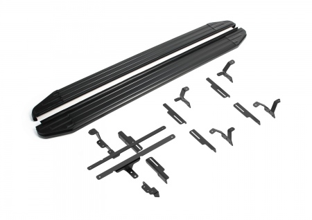 Пороги алюминиевые Premium-Black для Geely Monjaro (2023-2025) A180ALB.1906.1