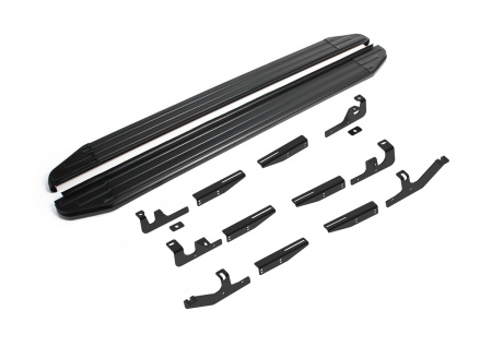 Пороги алюминиевые Premium-Black для Geely Tugella (2020-2025) A180ALB.1907.1