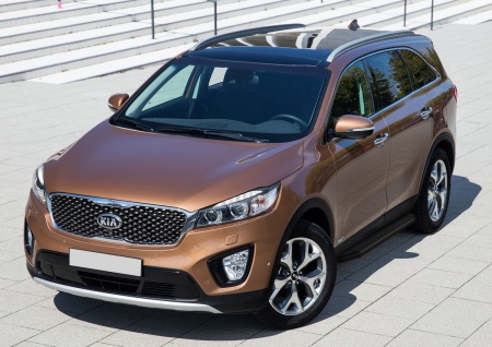 Пороги алюминиевые Black Kia Sorento Prime (2015-2019) A180ALB.2803.3