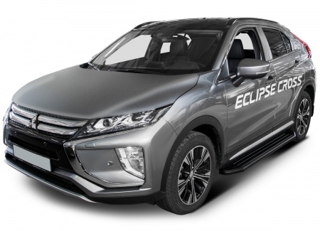Пороги алюминиевые Premium-Black для Mitsubishi Eclipse Cross (2018-2025) A180ALB.4007.1