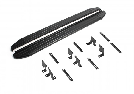 Пороги алюминиевые Premium-Black для Haval Dargo (2022-2025) A180ALB.9406.1