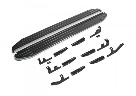 Пороги алюминиевые Premium для Geely Tugella (2020-2025) A180ALP.1907.1