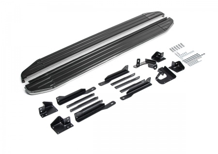 Пороги алюминиевые Premium для Hyundai Santa Fe (2021-2024) A180ALP.2313.2