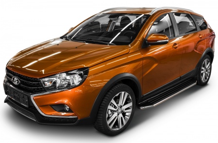 Пороги алюминиевые Premium для Lada Vesta универсал (2017-2024) A180ALP.6003.1