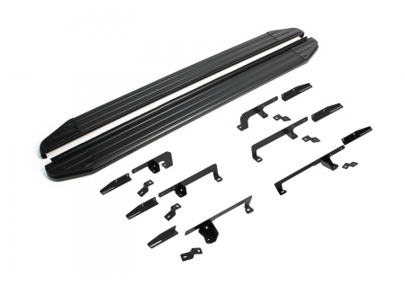 Пороги алюминиевые Premium-Black для Jetour X90 Plus (2023-2025) A193ALB.0912.1