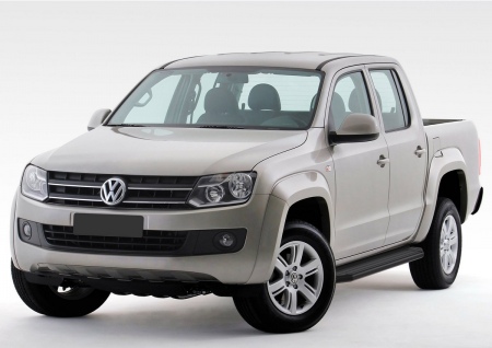 Пороги алюминиевые Black Volkswagen  Amarok (2010-2023) A193ALB.5803.1
