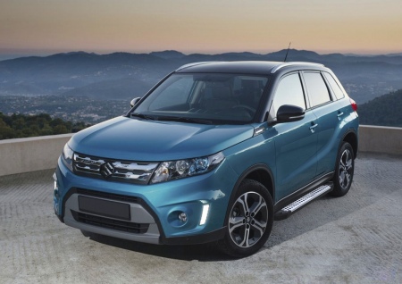 Пороги алюминиевые Bmw-Style для Suzuki Vitara (2015-2025) D160AL.5503.1