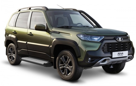 Пороги алюминиевые BMW Style для Lada Нива Travel (2020-2025) D160AL.6006.1