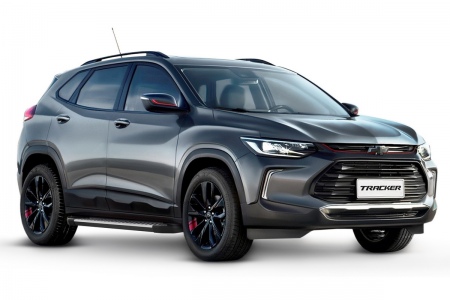 Пороги алюминиевые Bmw-Style для Chevrolet Tracker (2022-2026) D173AL.1002.1
