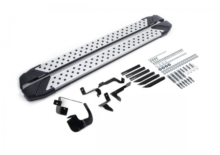 Пороги алюминиевые Bmw-Style для Chevrolet Equinox (2021-2025) D173AL.1003.1