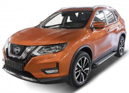 Пороги алюминиевые Bmw-Style Nissan X-Trail (2015-2023) D173AL.4113.1