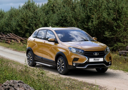 Пороги алюминиевые Bmw-Style для Lada X-Ray Cross (2018-2025) D173AL.6005.1