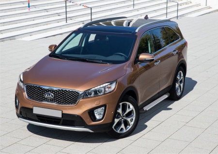 Пороги алюминиевые Bmw-Style Kia Sorento Prime (2015-2019) D180AL.2803.3
