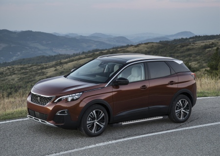 Пороги алюминиевые Bmw-Style для Peugeot 3008 (2016-2025) D180AL.4301.1