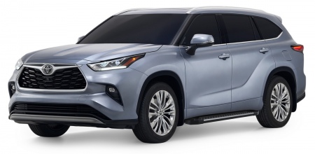 Пороги алюминиевые Bmw-Style для Toyota Highlander (2020-2025) D180AL.5711.1