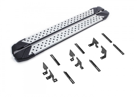 Пороги алюминиевые Bmw-Style для Haval Dargo (2022-2025) D180AL.9406.1